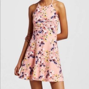 MOSSIMO SUPPLY CO. Pink Floral Skater Dress